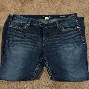 Silver Jeans Dark Blue Boyfriend Jeans